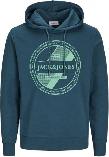 Jack & Jones RIO Hoodie Deep Teal - Pulovere & hanorace - Pulovere & Hanorace Bărbați Mărimi Mari