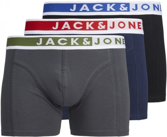 Jack & Jones JACKARIM Trunks 3-Pack Red - Lenjerie intimă & costum baie - Lenjerie Intimă Bărbați Mărimi Mari