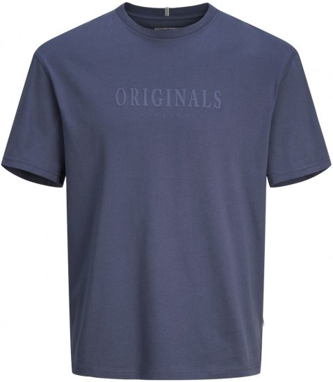 Jack & Jones JORFREDERIKSBERG T-Shirt Blue - Tricouri - Tricouri Bărbați Mărimi Mari