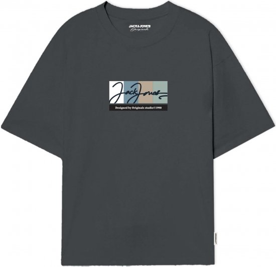 Jack & Jones Portland T-Shirt Grey - Tricouri - Tricouri Bărbați Mărimi Mari