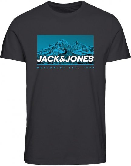 Jack & Jones Ray Photo T-Shirt Black - Tricouri - Tricouri Bărbați Mărimi Mari