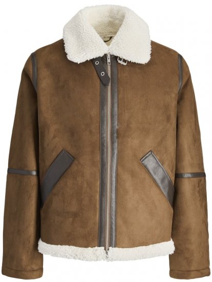 Jack & Jones Cole Aviator Jacket Cognac - Geci - Geci Bărbați Mărimi Mari