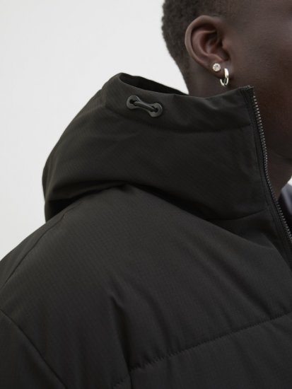 Jack & Jones Global Puffer Jacket Black - Geci - Geci Bărbați Mărimi Mari