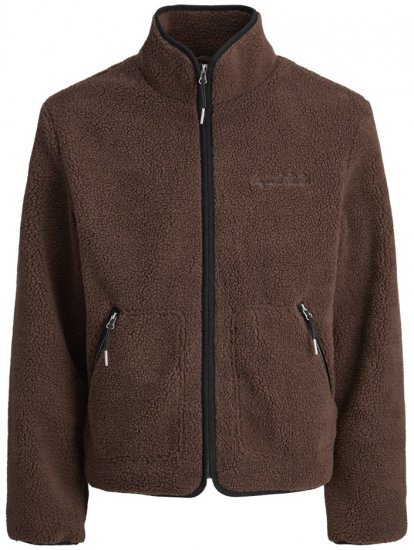 Jack & Jones Norrebro Teddy Jacket Deep Mahogany - Geci - Geci Bărbați Mărimi Mari