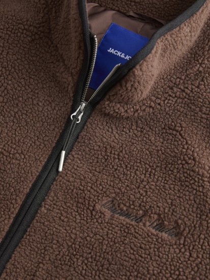 Jack & Jones Norrebro Teddy Jacket Deep Mahogany - Geci - Geci Bărbați Mărimi Mari