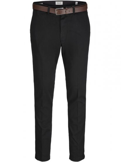 Jack & Jones Marco Franco Chino With Belt Black - Blugi & pantaloni - Blugi & Pantaloni Bărbați Mărimi Mari