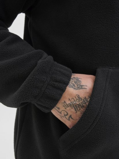 Jack & Jones Soho Half Zip Fleece Sweatshirt Black - Pulovere & hanorace - Pulovere & Hanorace Bărbați Mărimi Mari