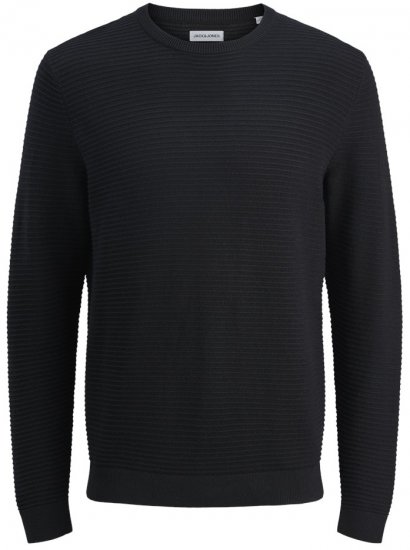 Jack & Jones Otto Crew Neck Knit Pullover Black - Pulovere & hanorace - Pulovere & Hanorace Bărbați Mărimi Mari