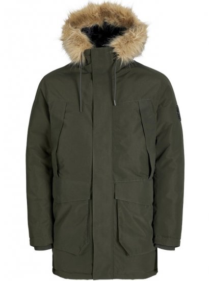 Jack & Jones Camp Faux Fur Parka Rosin - Geci - Geci Bărbați Mărimi Mari
