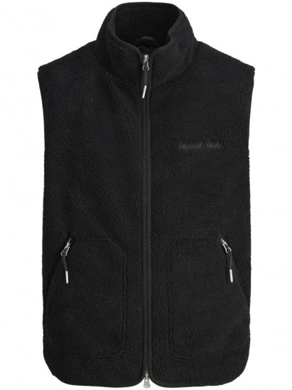 Jack & Jones Norrebro Teddy Gilet Vest Black - Veste - Veste de exterior mărimi mari
