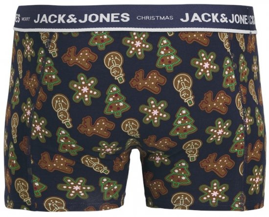 Jack & Jones Gingerbread Trunks 3-Pack Black - Lenjerie intimă & costum baie - Lenjerie Intimă Bărbați Mărimi Mari