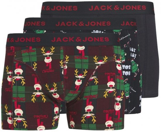 Jack & Jones Rudolph Trunks 3-Pack Dark Navy - Lenjerie intimă & costum baie - Lenjerie Intimă Bărbați Mărimi Mari