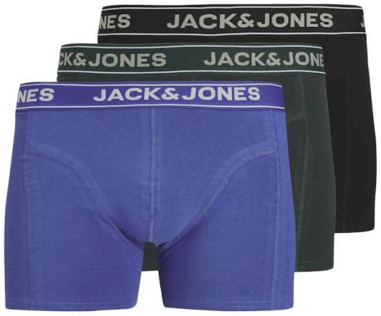 Jack & Jones Black Friday Trunks 3-Pack Blue Black - Lenjerie intimă & costum baie - Lenjerie Intimă Bărbați Mărimi Mari