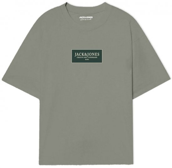 Jack & Jones Greene Crew Neck T-Shirt Seagrass - Tricouri - Tricouri Bărbați Mărimi Mari