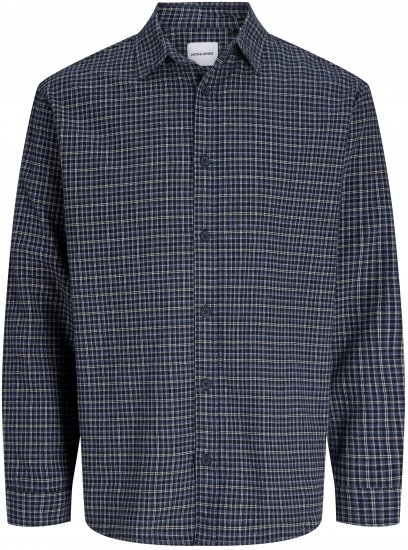 Jack & Jones Carter Check Shirt Navy Blazer - Cămăși - Cămăși Bărbați Mărimi Mari