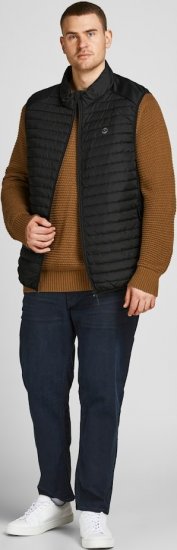 Jack & Jones MULTI BODYWARMER With COLLAR Black - Geci - Geci Bărbați Mărimi Mari