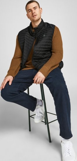 Jack & Jones MULTI BODYWARMER With COLLAR Black - Geci - Geci Bărbați Mărimi Mari