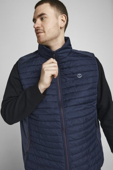 Jack & Jones MULTI BODYWARMER With COLLAR Navy Blazer - Geci - Geci Bărbați Mărimi Mari