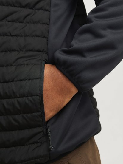 Jack & Jones MULTI QUILTED SET-IN Sleeves Jacket Black - Geci - Geci Bărbați Mărimi Mari