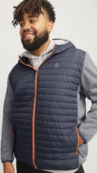 Jack & Jones MULTI QUILTED SET-IN Sleeves Jacket Grey Melange - Geci - Geci Bărbați Mărimi Mari