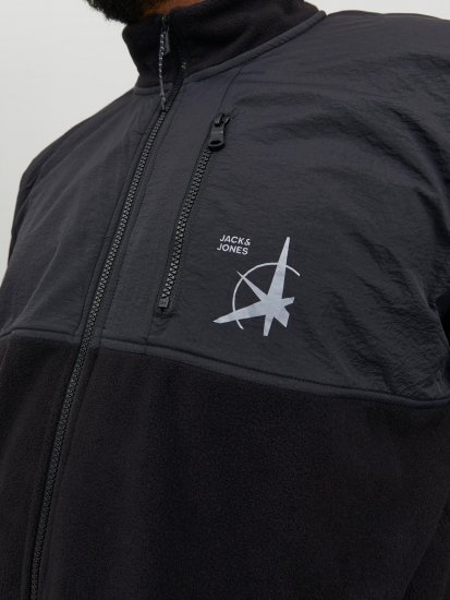 Jack & Jones JCOFILO POLARFLEECE with Zipper Black - Pulovere & hanorace - Pulovere & Hanorace Bărbați Mărimi Mari