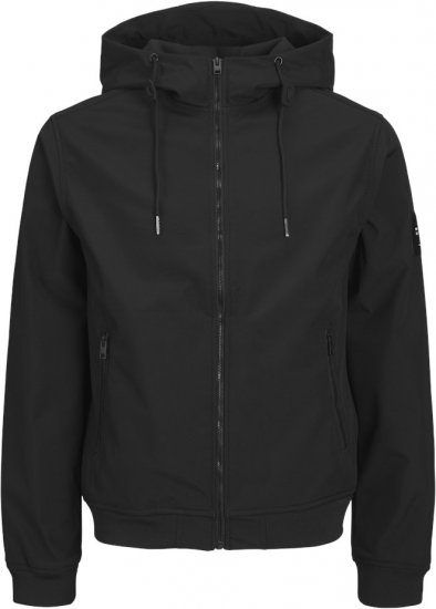 Jack & Jones BASIC Water-Resistant Softshell Jacket Black - Geci - Geci Bărbați Mărimi Mari