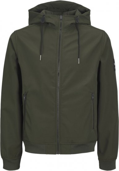 Jack & Jones BASIC Water-Resistant Softshell Jacket Green - Geci - Geci Bărbați Mărimi Mari