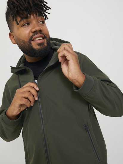 Jack & Jones BASIC Water-Resistant Softshell Jacket Green - Geci - Geci Bărbați Mărimi Mari