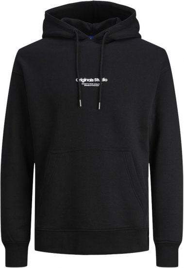 Jack & Jones ESTERBRO Hoodie Black - Pulovere & hanorace - Pulovere & Hanorace Bărbați Mărimi Mari