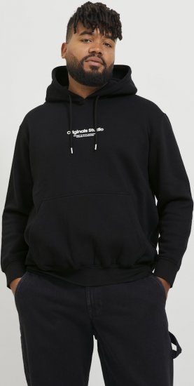 Jack & Jones ESTERBRO Hoodie Black - Pulovere & hanorace - Pulovere & Hanorace Bărbați Mărimi Mari