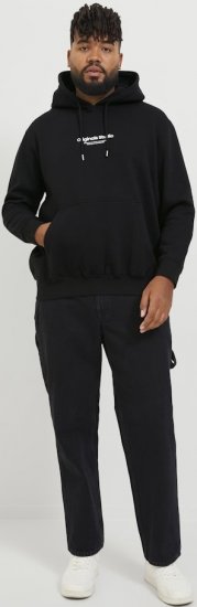Jack & Jones ESTERBRO Hoodie Black - Pulovere & hanorace - Pulovere & Hanorace Bărbați Mărimi Mari