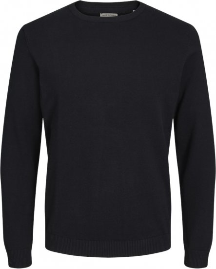Jack & Jones BASIC Knitted Sweater Black - Pulovere & hanorace - Pulovere & Hanorace Bărbați Mărimi Mari
