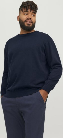 Jack & Jones BASIC Knitted Sweater Navy Blazer - Pulovere & hanorace - Pulovere & Hanorace Bărbați Mărimi Mari