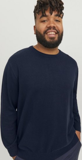 Jack & Jones BASIC Knitted Sweater Navy Blazer - Pulovere & hanorace - Pulovere & Hanorace Bărbați Mărimi Mari