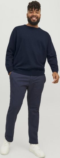 Jack & Jones BASIC Knitted Sweater Navy Blazer - Pulovere & hanorace - Pulovere & Hanorace Bărbați Mărimi Mari