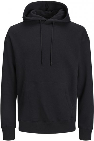 Jack & Jones BRADLEY Hoodie Black - Pulovere & hanorace - Pulovere & Hanorace Bărbați Mărimi Mari