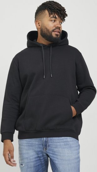 Jack & Jones BRADLEY Hoodie Black - Pulovere & hanorace - Pulovere & Hanorace Bărbați Mărimi Mari