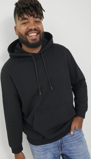 Jack & Jones BRADLEY Hoodie Black - Pulovere & hanorace - Pulovere & Hanorace Bărbați Mărimi Mari