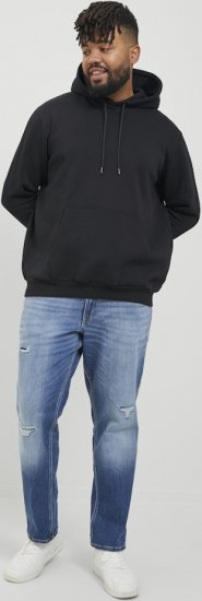 Jack & Jones BRADLEY Hoodie Black - Pulovere & hanorace - Pulovere & Hanorace Bărbați Mărimi Mari
