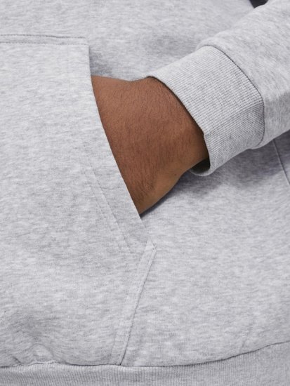Jack & Jones BRADLEY Hoodie Light Grey Melange - Pulovere & hanorace - Pulovere & Hanorace Bărbați Mărimi Mari