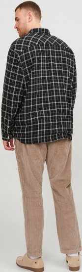 Jack & Jones JORCOZY FLANNEL CHECK SHIRT LS Black - Cămăși - Cămăși Bărbați Mărimi Mari