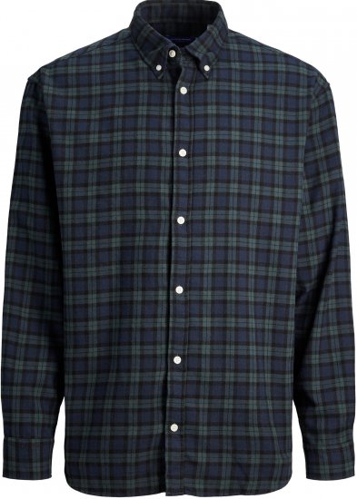 Jack & Jones JORCOZY FLANNEL CHECK SHIRT LS navy - Cămăși - Cămăși Bărbați Mărimi Mari
