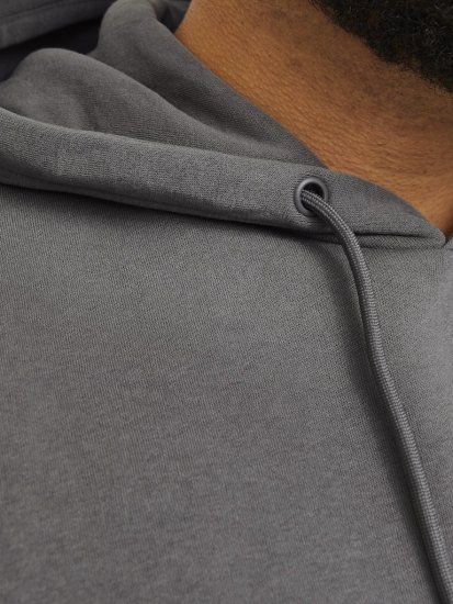 Jack & Jones BRADLEY Hoodie Grey - Pulovere & hanorace - Pulovere & Hanorace Bărbați Mărimi Mari