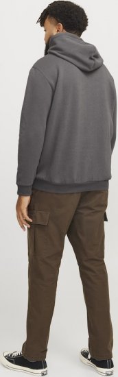 Jack & Jones BRADLEY Hoodie Grey - Pulovere & hanorace - Pulovere & Hanorace Bărbați Mărimi Mari