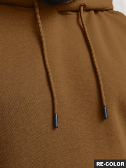 Jack & Jones BRADLEY Hoodie Brown - Pulovere & hanorace - Pulovere & Hanorace Bărbați Mărimi Mari