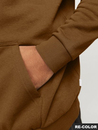 Jack & Jones BRADLEY Hoodie Brown - Pulovere & hanorace - Pulovere & Hanorace Bărbați Mărimi Mari