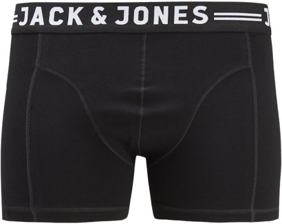 Jack & Jones SENSE Trunks 3-Pack Black - Lenjerie intimă & costum baie - Lenjerie Intimă Bărbați Mărimi Mari