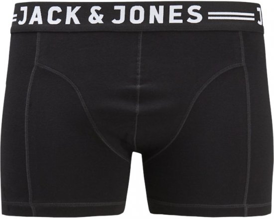 Jack & Jones SENSE Trunks 3-Pack Black - Lenjerie intimă & costum baie - Lenjerie Intimă Bărbați Mărimi Mari