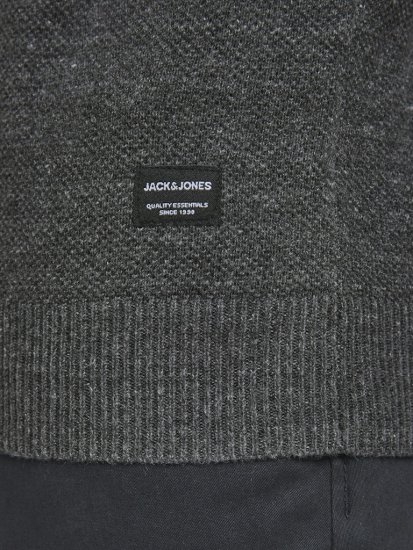 Jack & Jones HILL Knitted Sweater Dark Grey Melange - Pulovere & hanorace - Pulovere & Hanorace Bărbați Mărimi Mari
