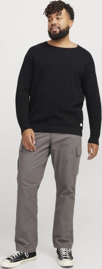 Jack & Jones HILL Knitted Sweater Black - Pulovere & hanorace - Pulovere & Hanorace Bărbați Mărimi Mari